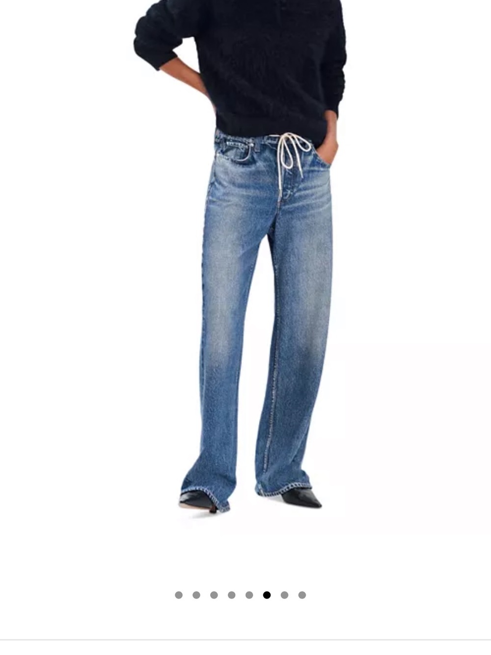 NWT Rag & Bone Miramar Terry Drawcord Wide Pant in Lakewood; Size S - Picture 6 of 10